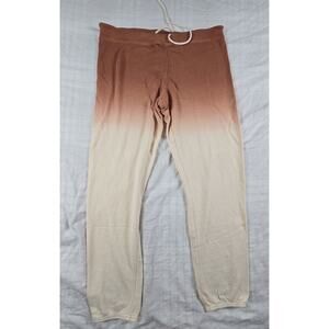 MARINE LAYER Blake Vintage Terry Joggers Amber Brown Dip Dye Size Large NWT